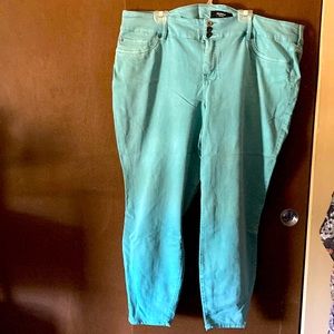 Torrid turquoise jeans button fly